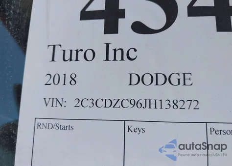 2018 Dodge Challenger Srt Hellcat Widebody из США, поврежденный, VIN 2C3CDZC96JH138272